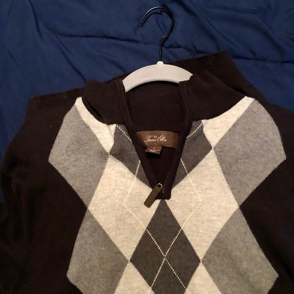 Tasso Elba Men’s Polo Grey and Black - Large - Picture 3 of 3